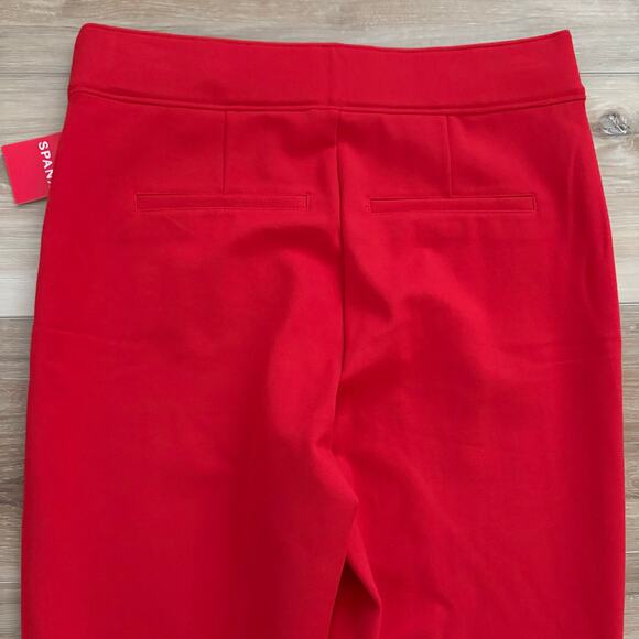 SPANX PerfectFit Ponte Slim Straight Pant Red M Regular - Picture 9 of 12